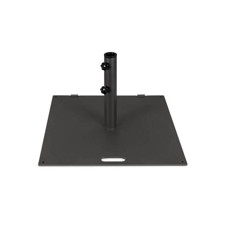 Alt View 4. Mondawe - 24 in Square Patio Umbrella Base 50 lbs Weighted - Black.