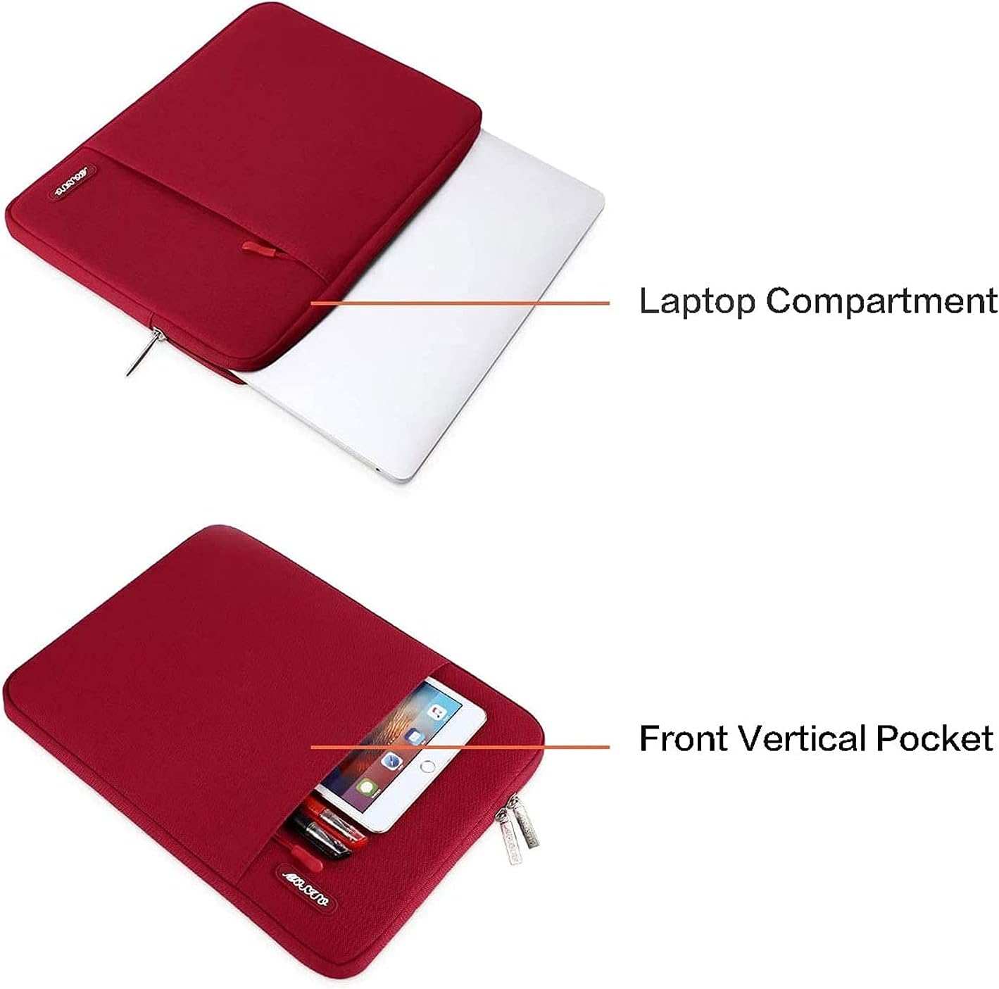 Laptop Compartment  
Front Vertical Pocket