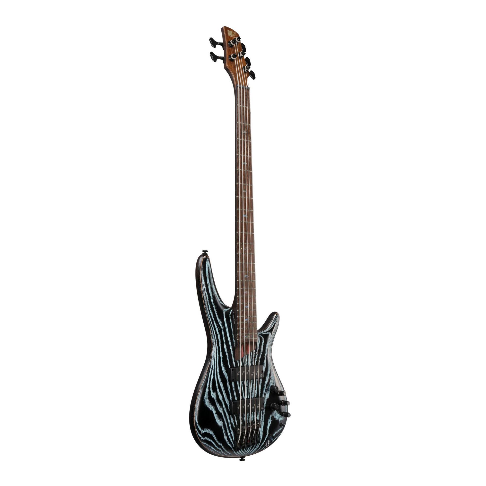 Left. Ibanez - Ibanez SR1325SBAVL SR Premium 5str Electric Bass w/Bag - Aqua Wave Low Gloss.