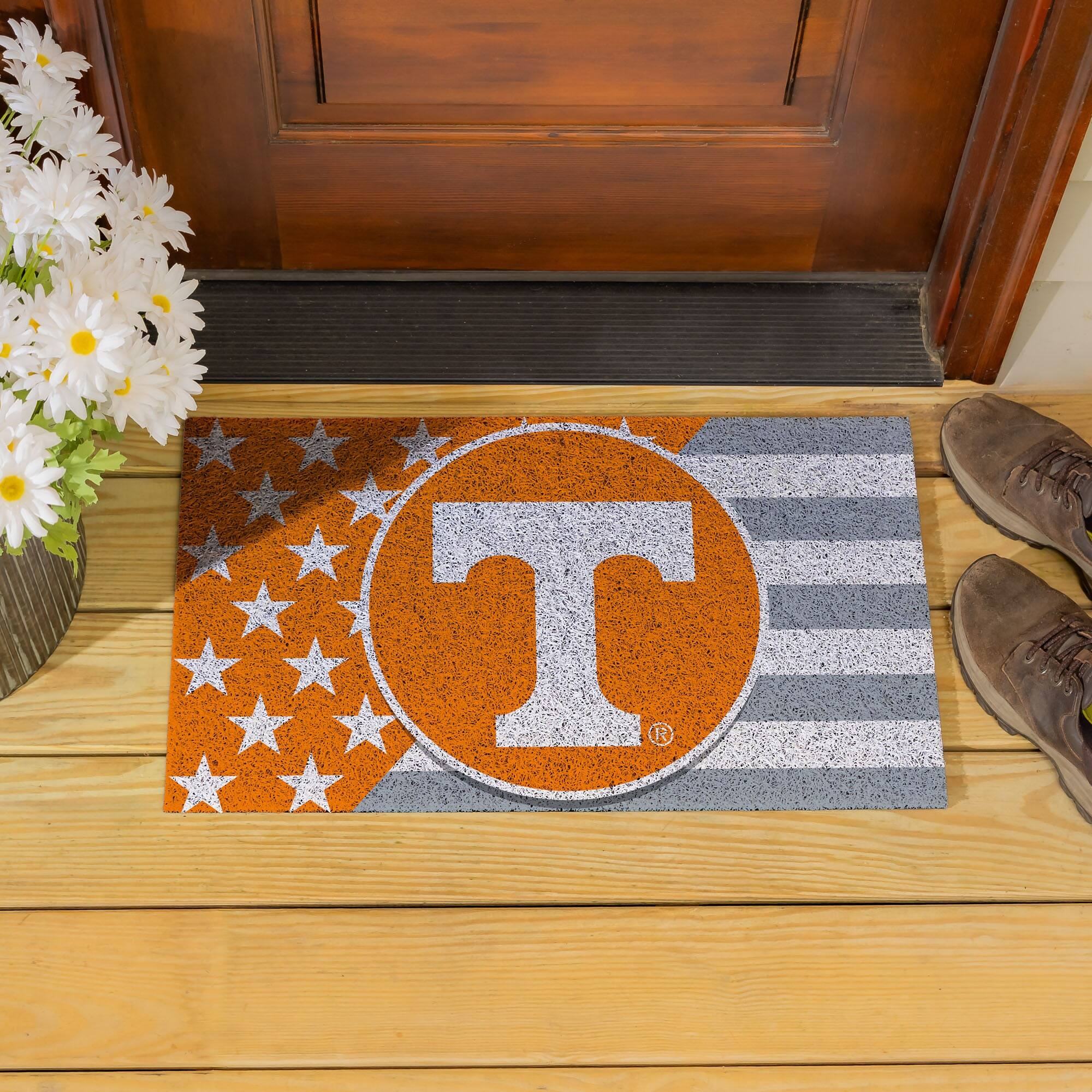 Alt View 3. Evergreen Enterprises - Tennessee Volunteers 16" x 28" Stars & Stripes Patriotic Turf Mat - Multicolor.