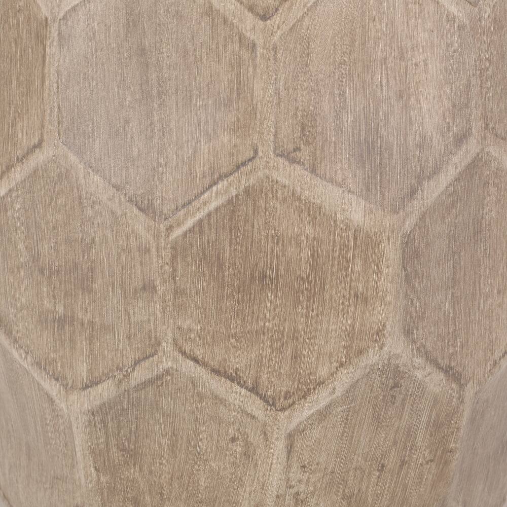 Alt View 3. Loheer - Loheer Lightweight Concrete Side Table Boho Outdoor End Table - Natural.