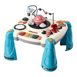 VEVOR - Baby Spacecraft Musical Table Toys for 1-3 Years Old, Learning Activity Desk with Space Theme & Soft-glow Star Projector - Colored accents (blue tones)