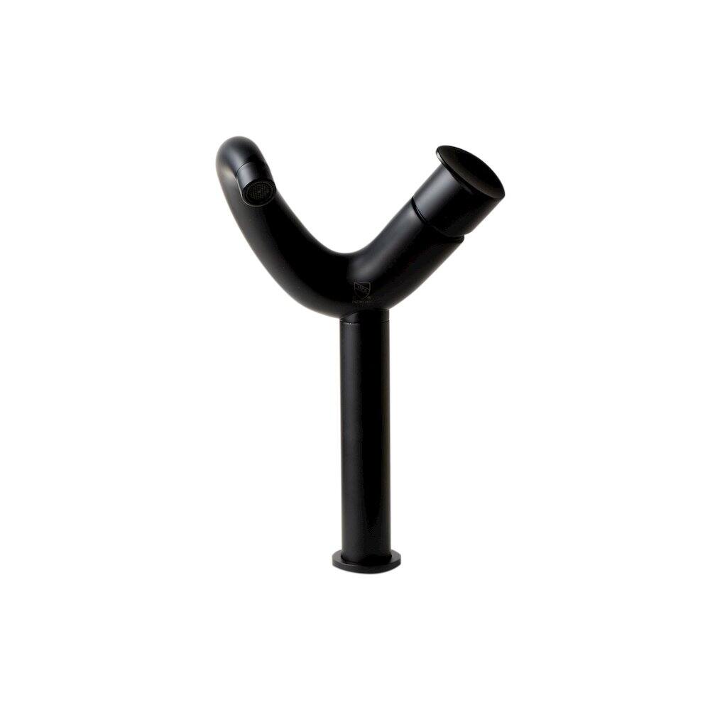 Alt View 1. Alfi - Black Matte Tall Wave Single Lever Bathroom Faucet - Black.