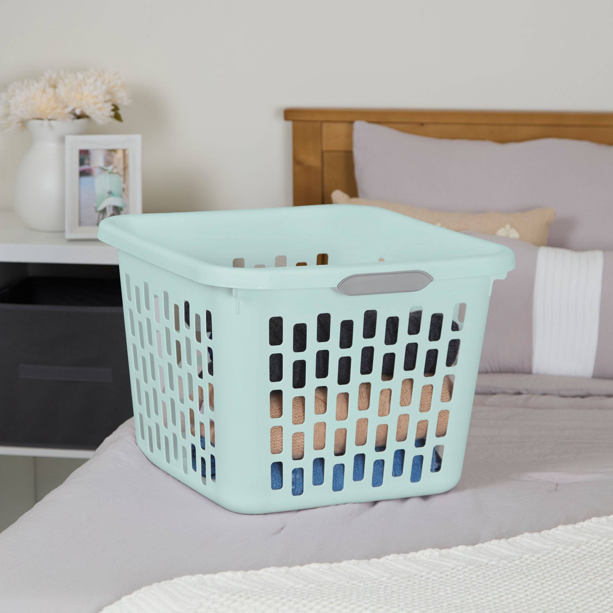 Alt View 2. Sterilite - Sterilite Laundry Basket, 1.5 Bushel Plastic Hamper with Handles, Mint, 6 Pack - Mint.
