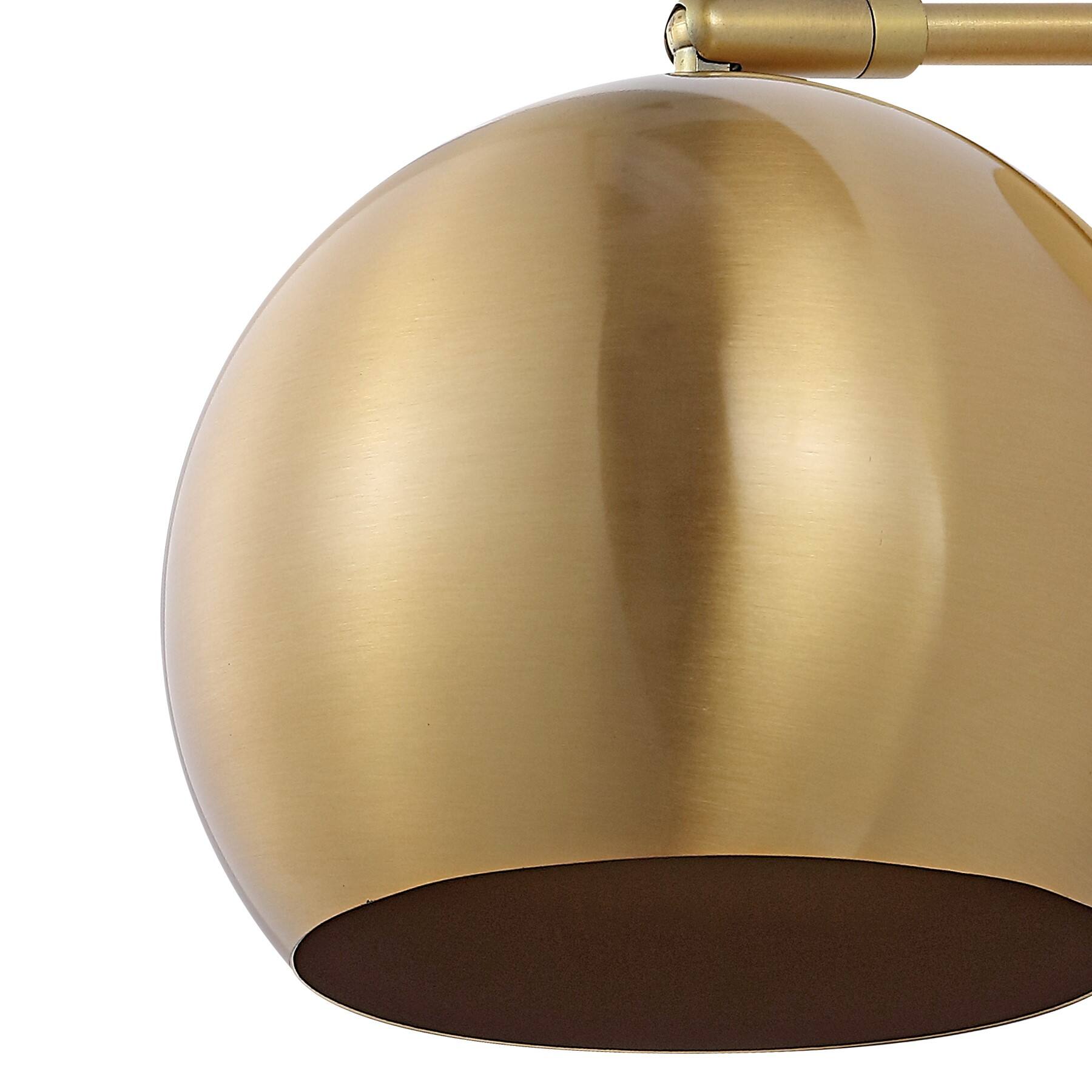 Alt View 3. Jonathan Y - Tierra 7" 1-Light Modern Midcentury Iron LED Sconce with Pull-Chain Switch, Brass Gold (Set of 2) - Brass Gold.