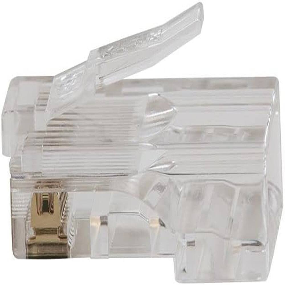 Angle. ACJPR - RJ45 Cat6 Pass-Through Connectors 50-Pack, Gold-Plated.