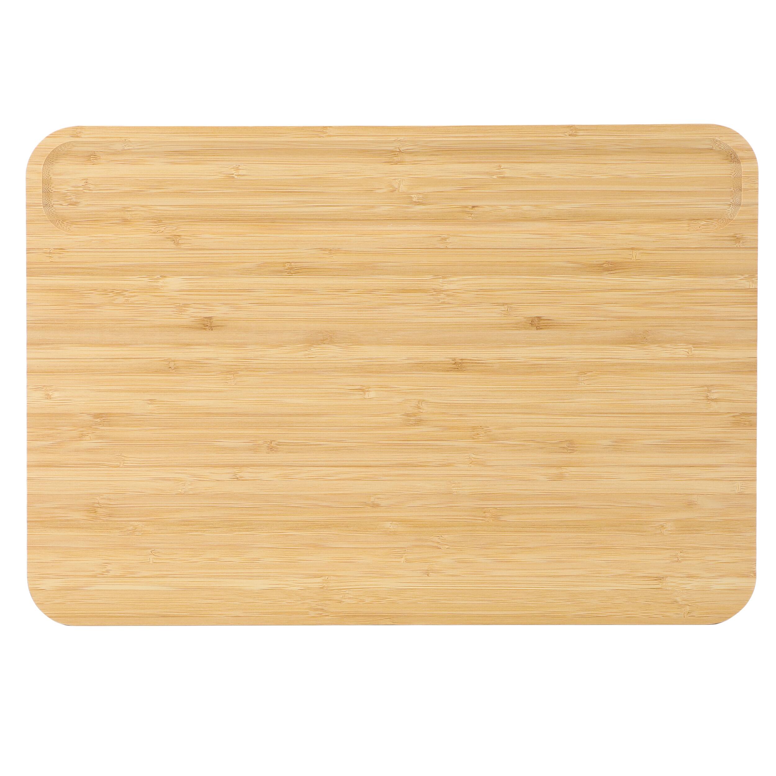 Alt View 3. MegaChef - MegaChef 3 Piece Bamboo Cutting, Prep and Serving Boards - Brown.