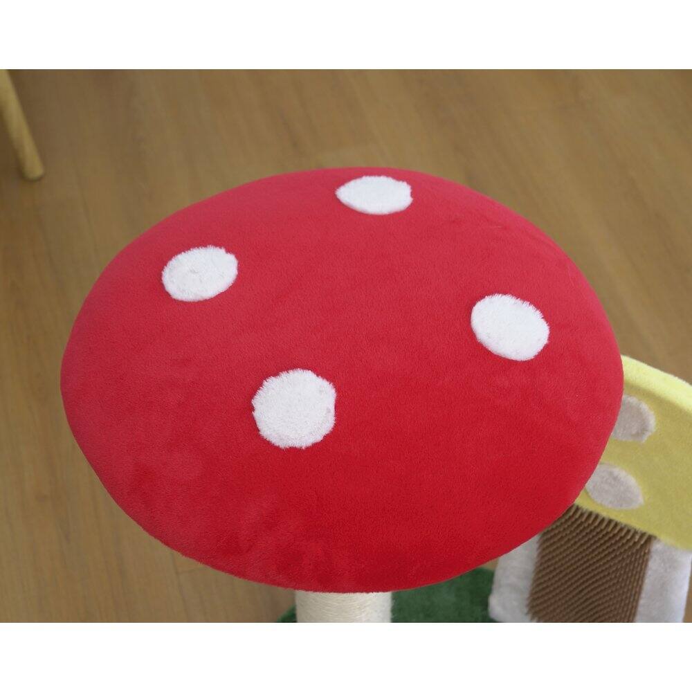 Alt View 1. PetPals - Apartment-Sized Magical Mushroom Cat Perch - 20"H, 2 Level, Medium, Moultrie - Green.