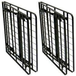 Left. Hivvago - Hivvago Queen-size Steel Folding Metal Platform Bed Frame - Black.