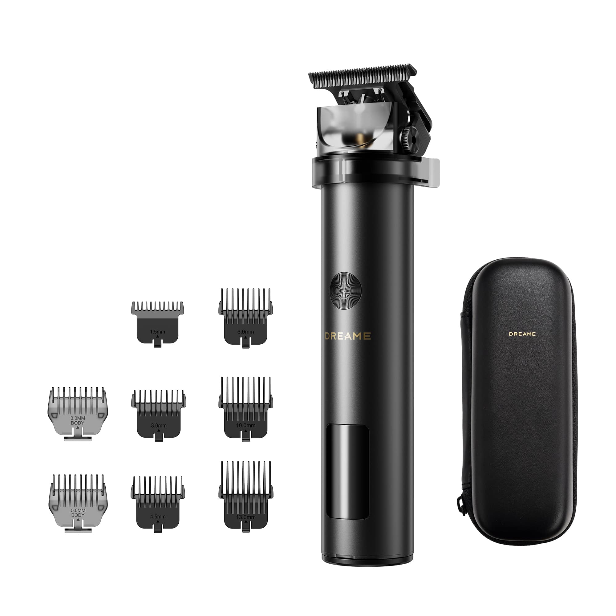 Dreame - T3 Beard Trimmer for Men, Professional Grooming Kit with 9 Combs, High-Torque Motor, Dual Speed, LED Display - Black