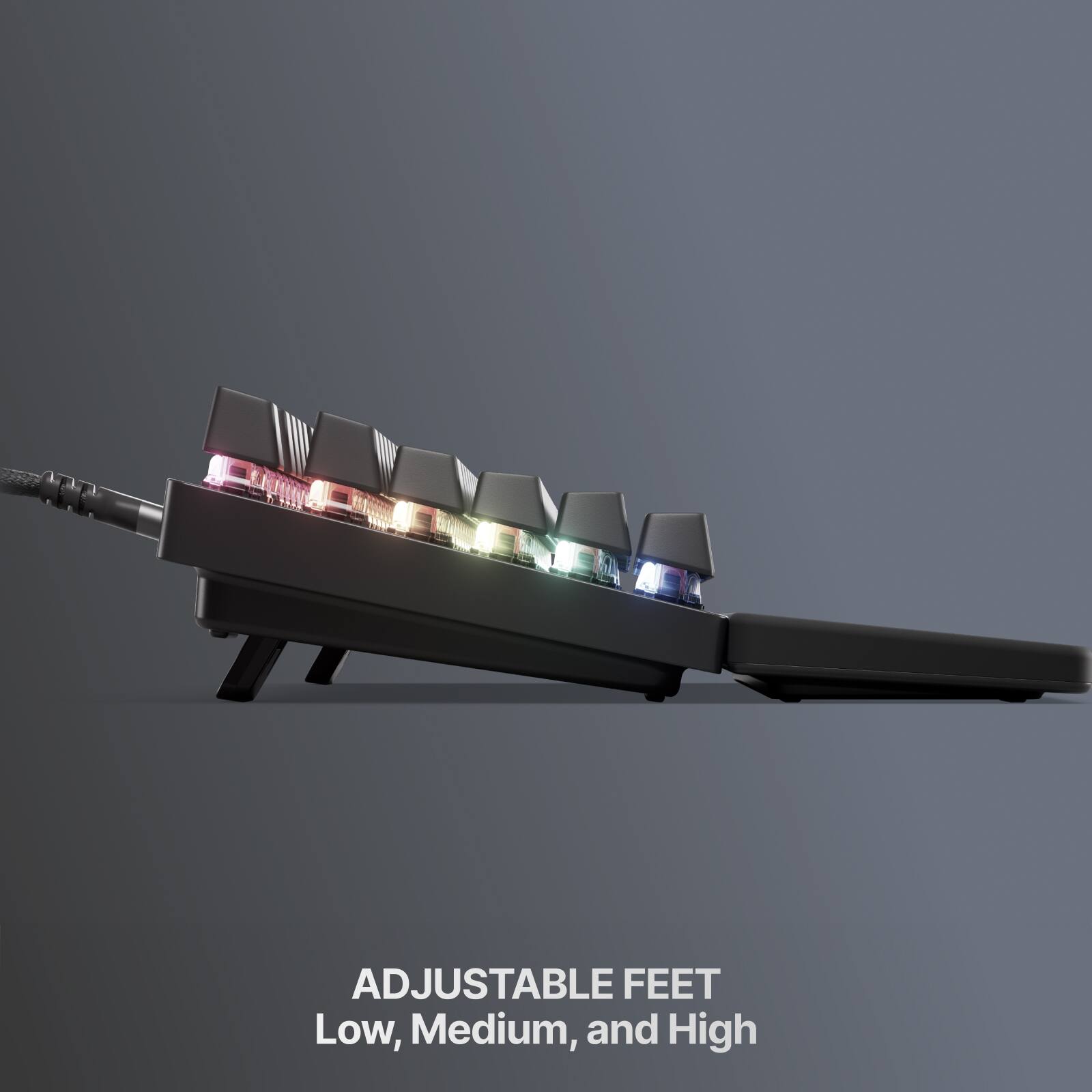 ADJUSTABLE FEET  
Low, Medium, and High