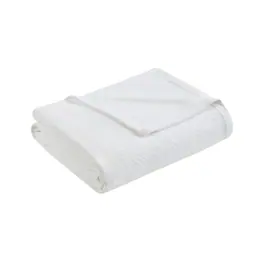 Gracie Mills - Janette Ring Spun Cotton Blanket - White