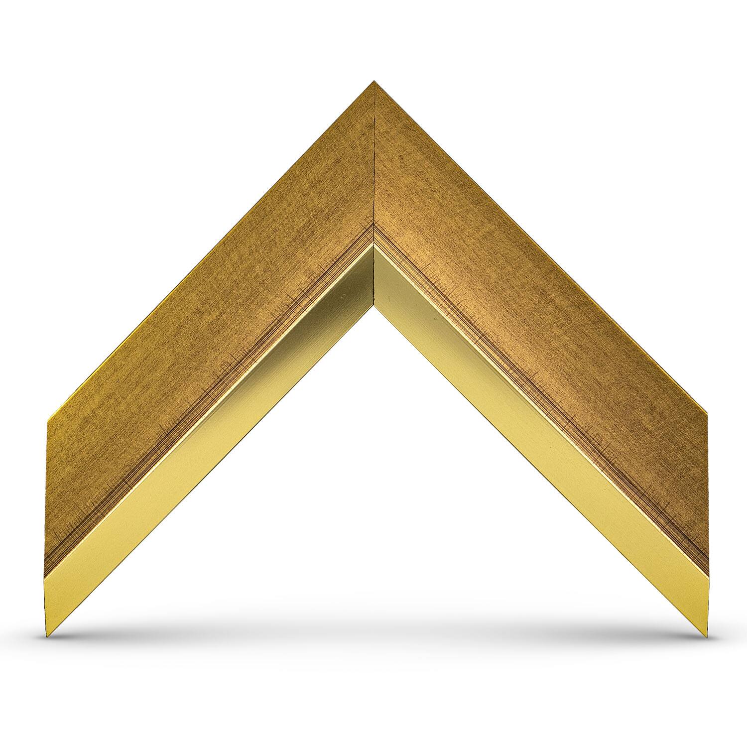 Alt View 12. Deco TV Frames - 50" Slim Bezel for Samsung The Frame TV - Modern Gold Leaf.