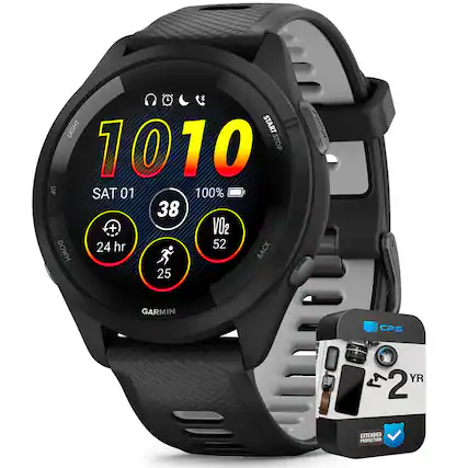 LIGHT START 1010 STOP UP SAT 01 100% 38 + VO2 24 hr 52 DOWN BACK 25 RUN GARMIN CPS 2 YR EXTENDED PROTECTION
