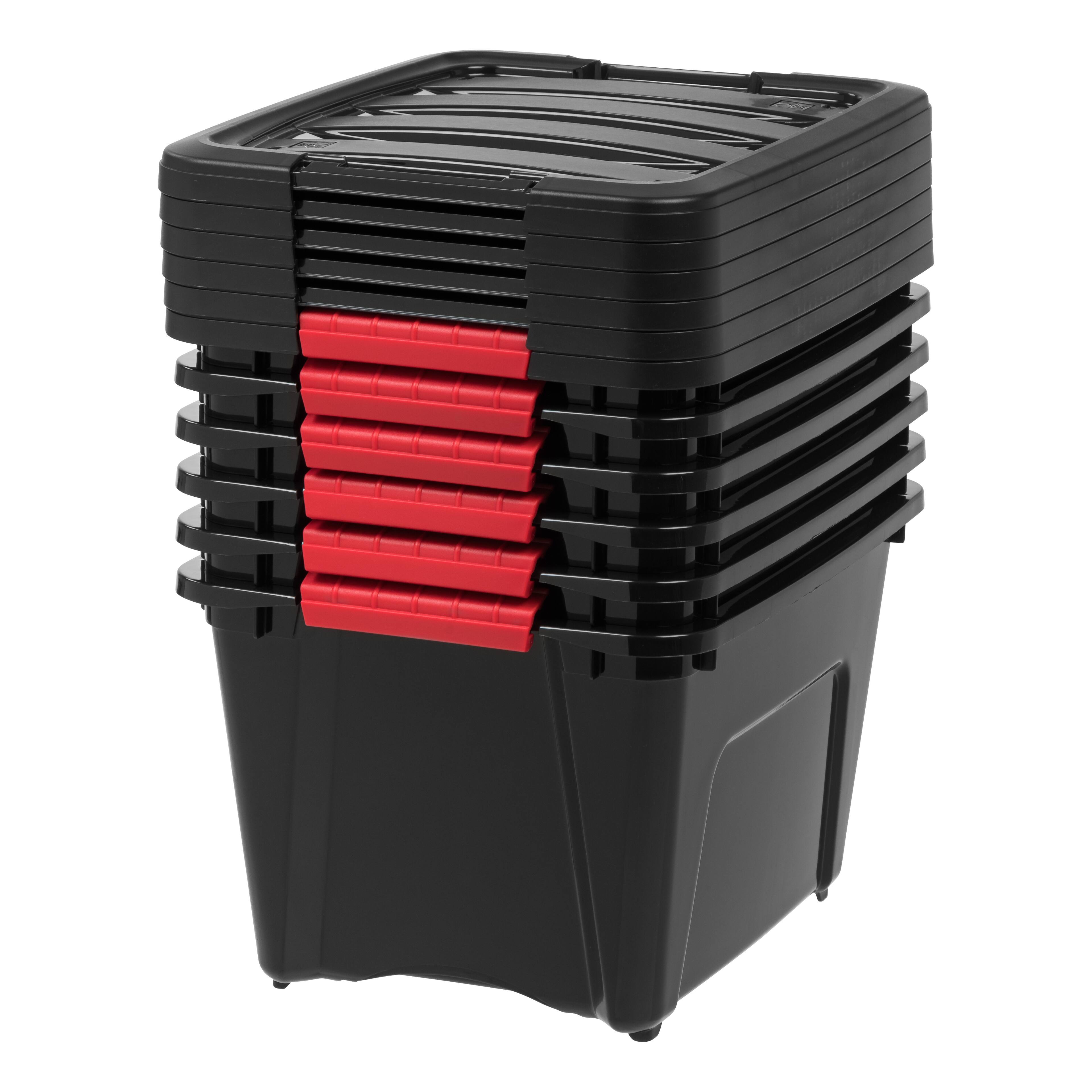 Alt View 6. IRIS USA - IRIS USA 19qt Plastic Storage Bin with Lid and Secure Latching Buckles.