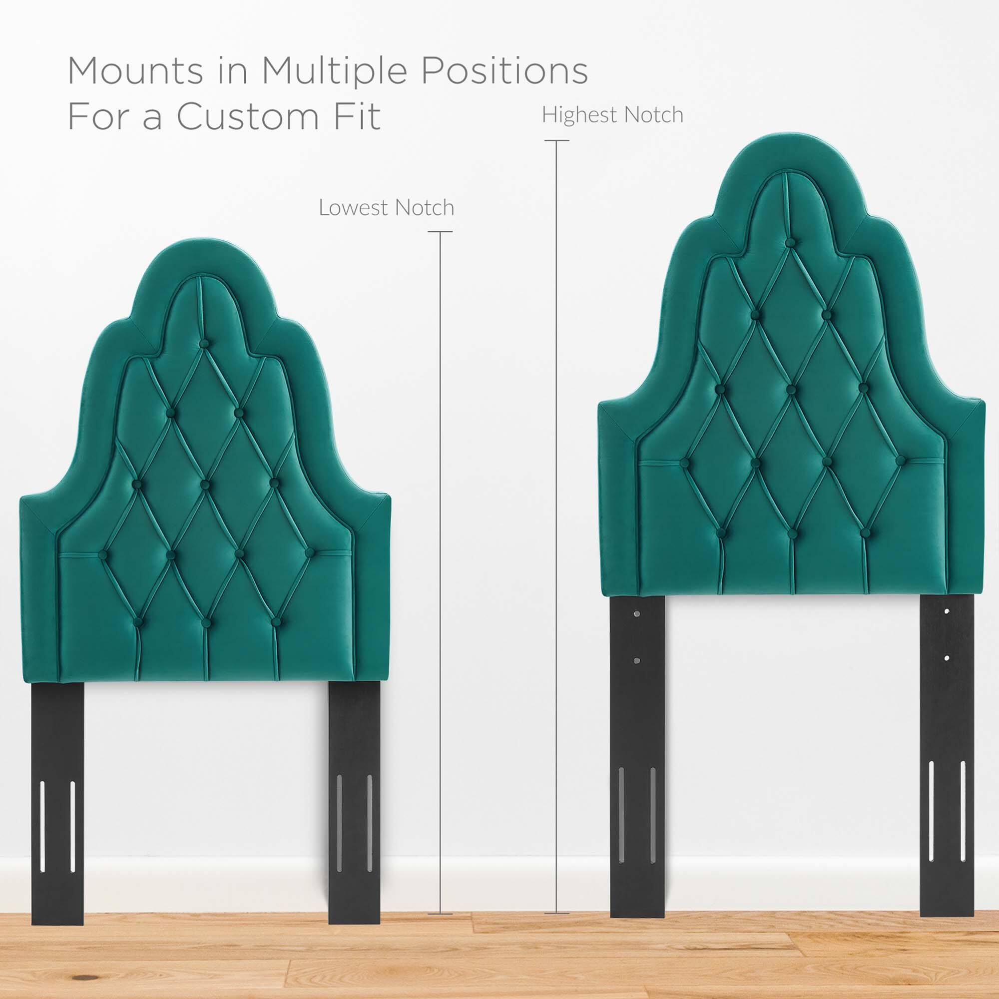 Mounts in Multiple Positions  
For a Custom Fit  

Lowest Notch  
Highest Notch