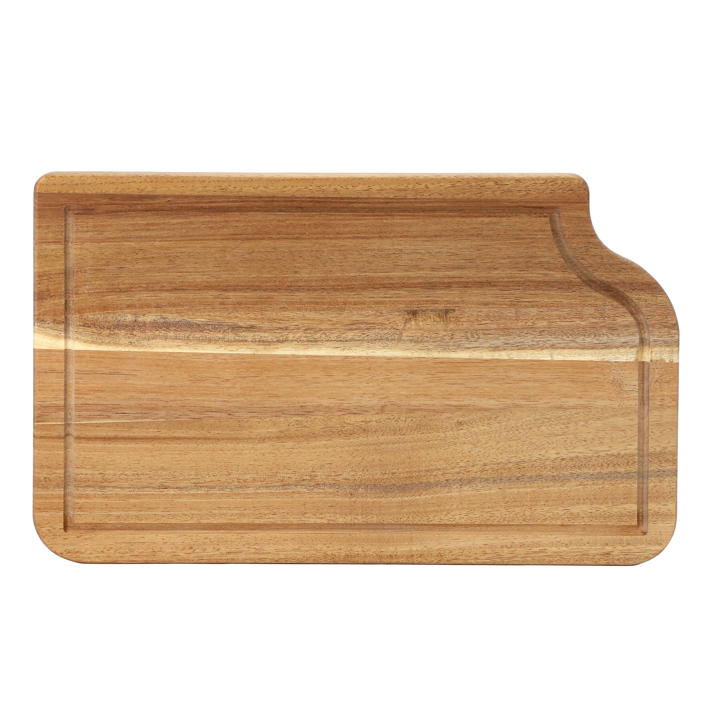 Alt View 1. MegaChef - MegaChef 14 x 8.5 Inch Acacia Wood Cutting, Prep and Serving Butcher Cutting Board - Brown.