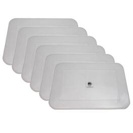 Teacher Created Resources - Clear Plastic Storage Bin Lid - Large, Pack of 6