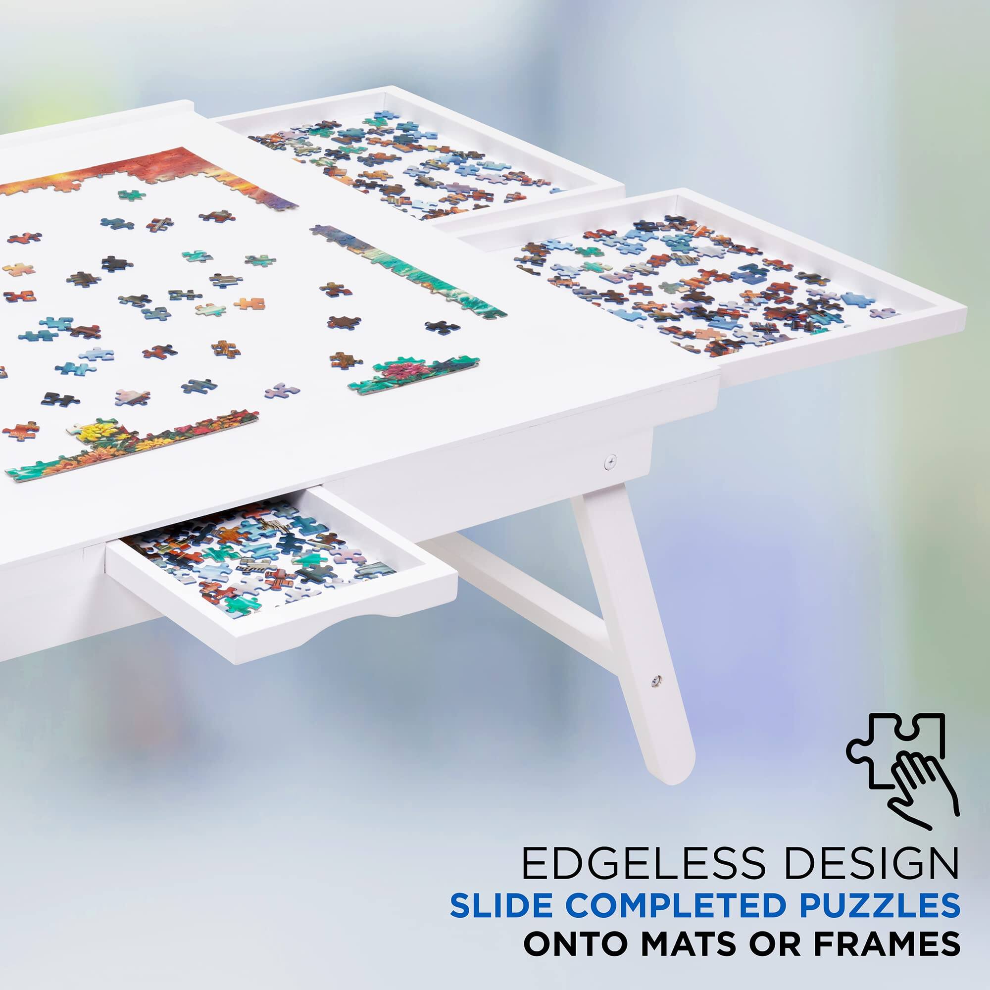 EDGELESS DESIGN
SLIDE COMPLETED PUZZLES ONTO MATS OR FRAMES