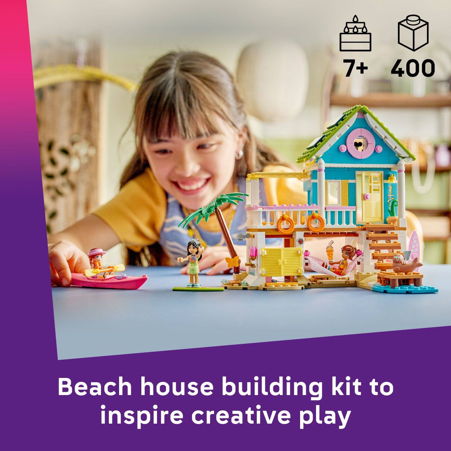 7+ 400  
Beach house building kit to inspire creative play