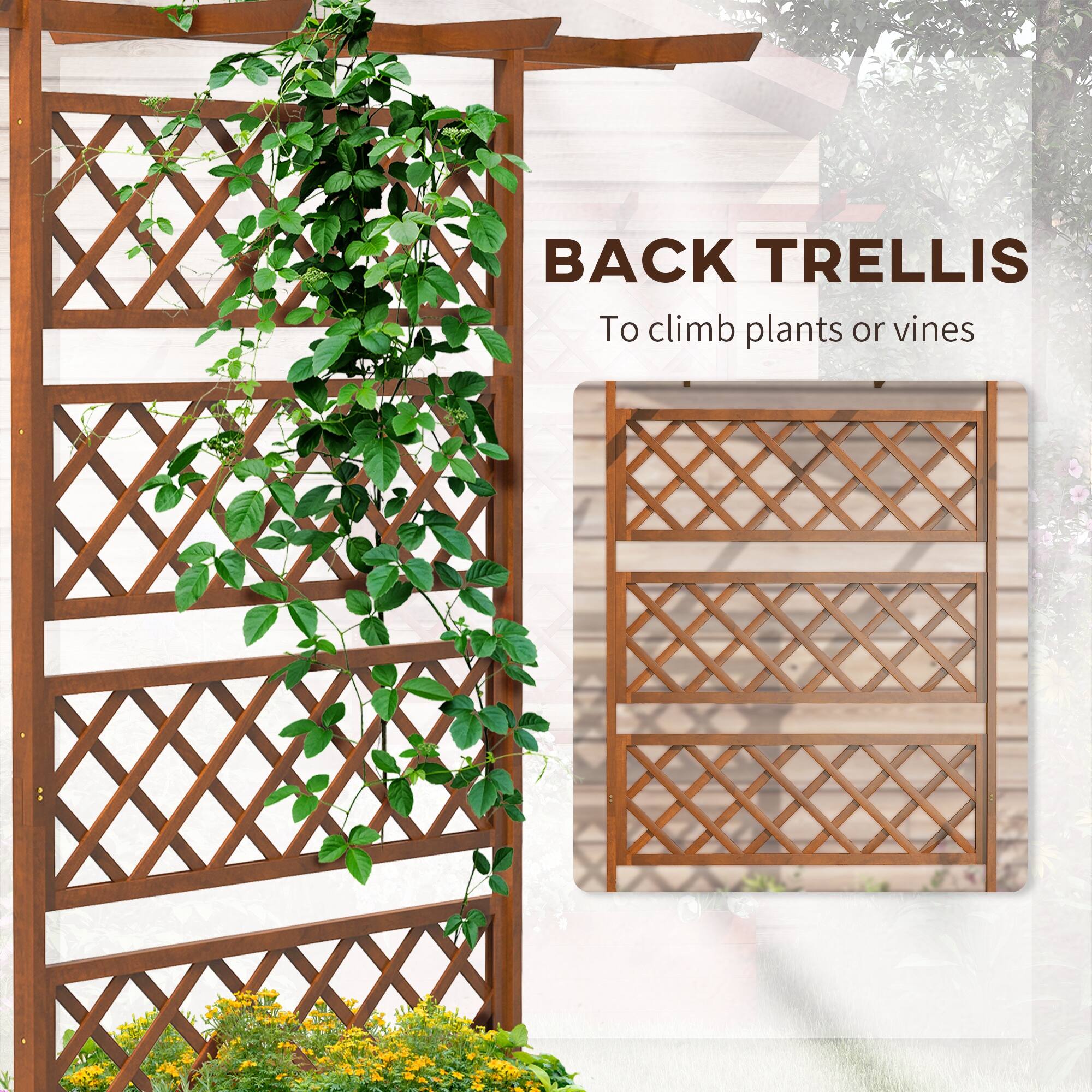 BACK TRELLIS
To climb plants or vines