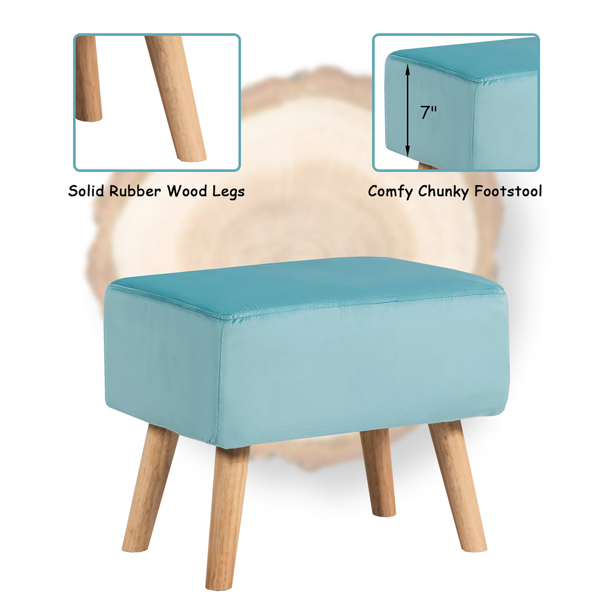 7" Solid Rubber Wood Legs Comfy Chunky Footstool

Solid Rubber Wood Legs

Comfy Chunky Footstool
