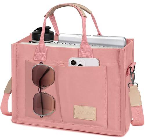 Front. Vulpecula Spade - Tote Bags for Women Canvas Tote Purse Crossbody with Pockets Top Handle Shoulder Satchel Bag for Women - Dark Pink.