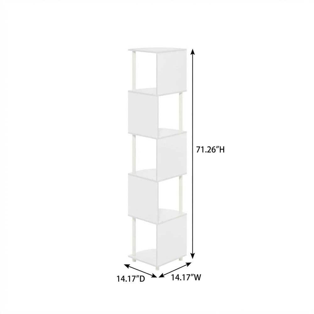 FurniFact - Wooden bookcase with open storage design for home or office use - White price history on PriceWatchPro
