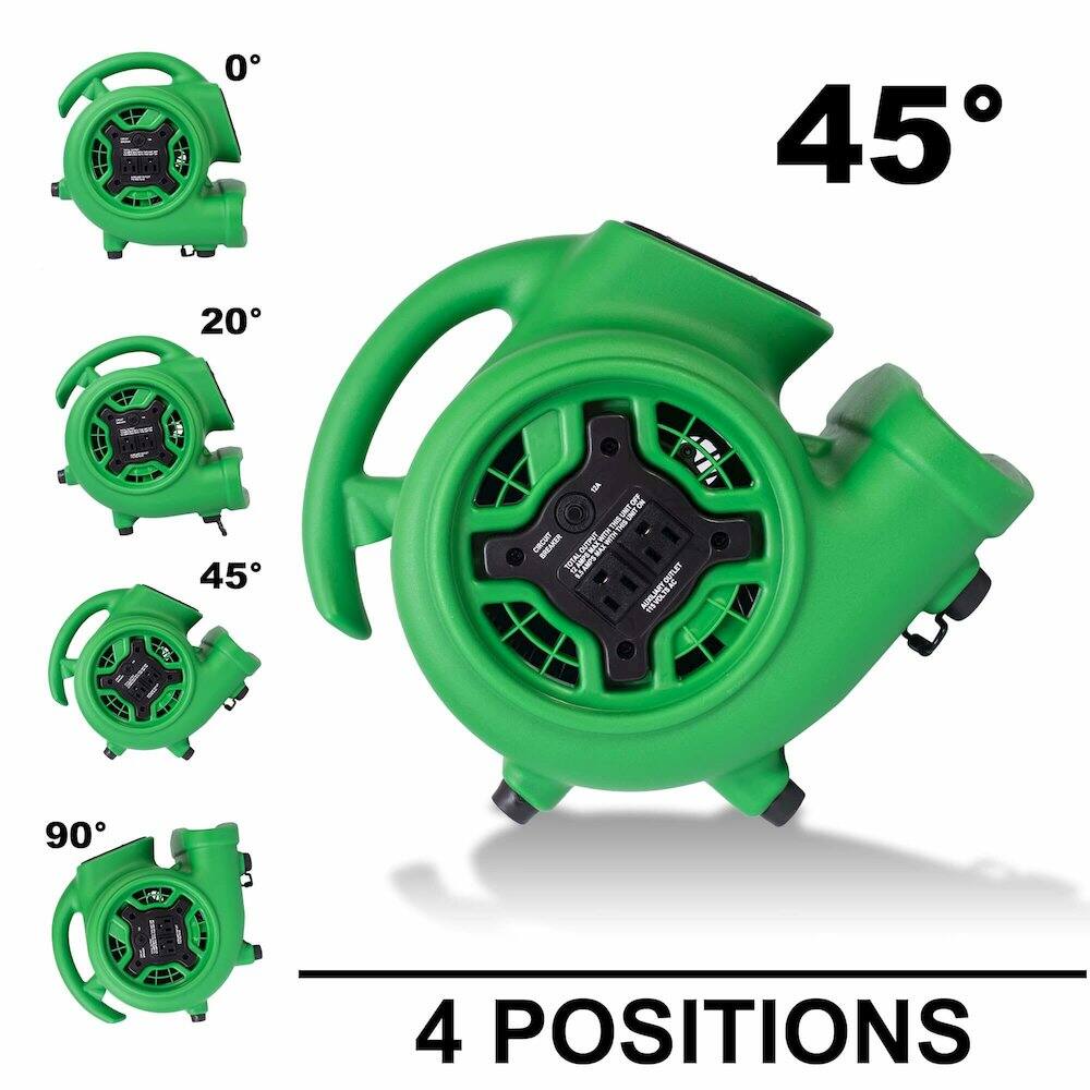 0°, 20°, 45°, 90°, 45°, 4 POSITIONS