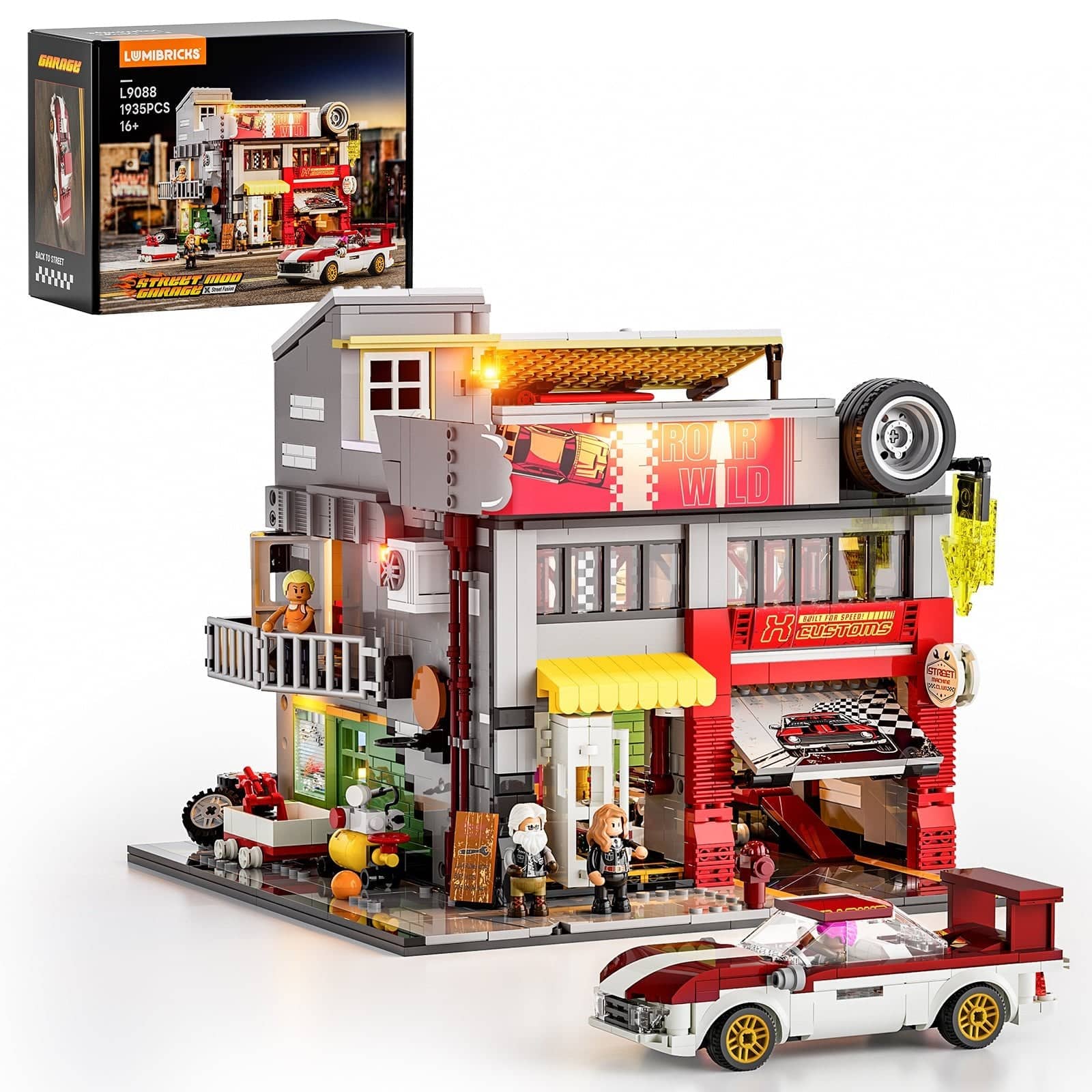 Lumibricks - Street MOD Garage Lighting Building Set, 1935 Pieces Car Modification Shop Model Kit for Ages 16+ price history on PriceWatchPro