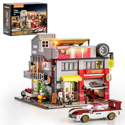 LUMIBRICKS L9088 1935PCS 16+ N STREET MOU GARAGE ROAR WILD