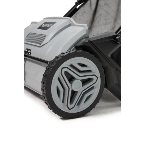 Alt View 2. Dapper Supply - 21" Push Lawn Sweeper with 3.5 Cu. Ft. Hopper, Dual Brushes, Rubber Wheels for Grass & Leaf Cleanup - Grey.