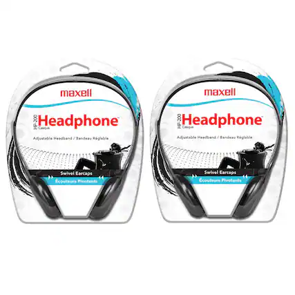 maxell maxell HP-200 Headphone Adjustable Headband / Bandeau Rglable Swivel Earcaps couteurs Pivotants