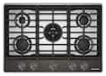 KitchenAid - 30 in. Wide 5 burners Gas Cooktop with Integrated Wok Grate - Black Ore