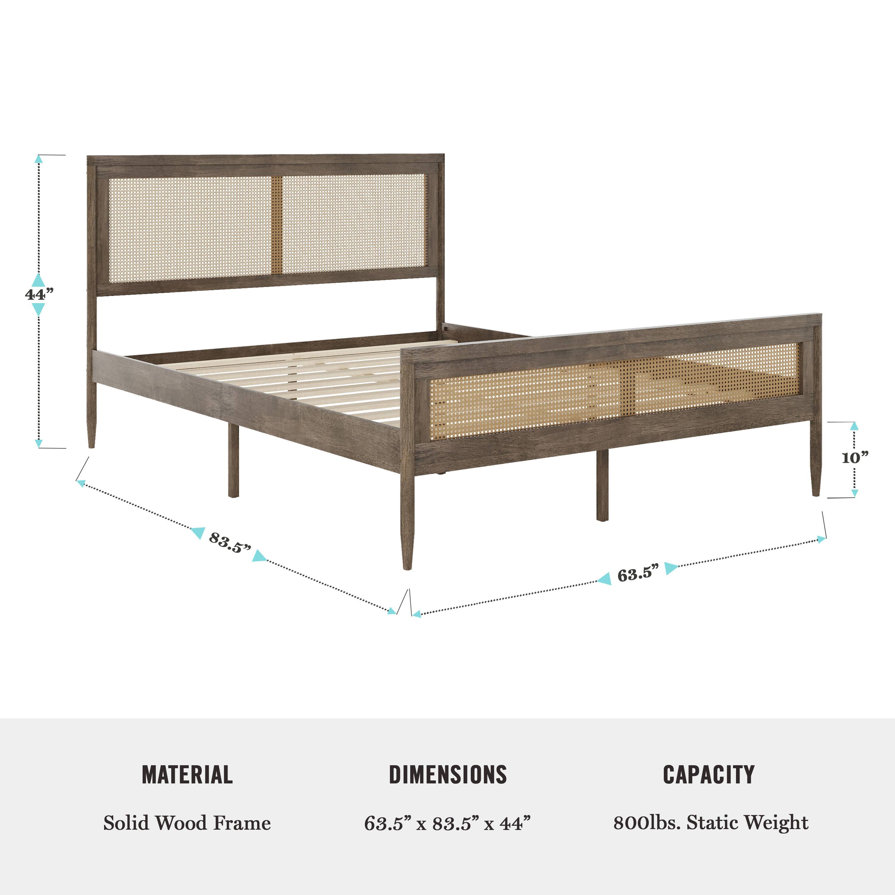 Material: Solid Wood Frame
Dimensions: 63.5" x 83.5" x 83.5" x 4-4"
Capacity: 800lbs. Static Weight