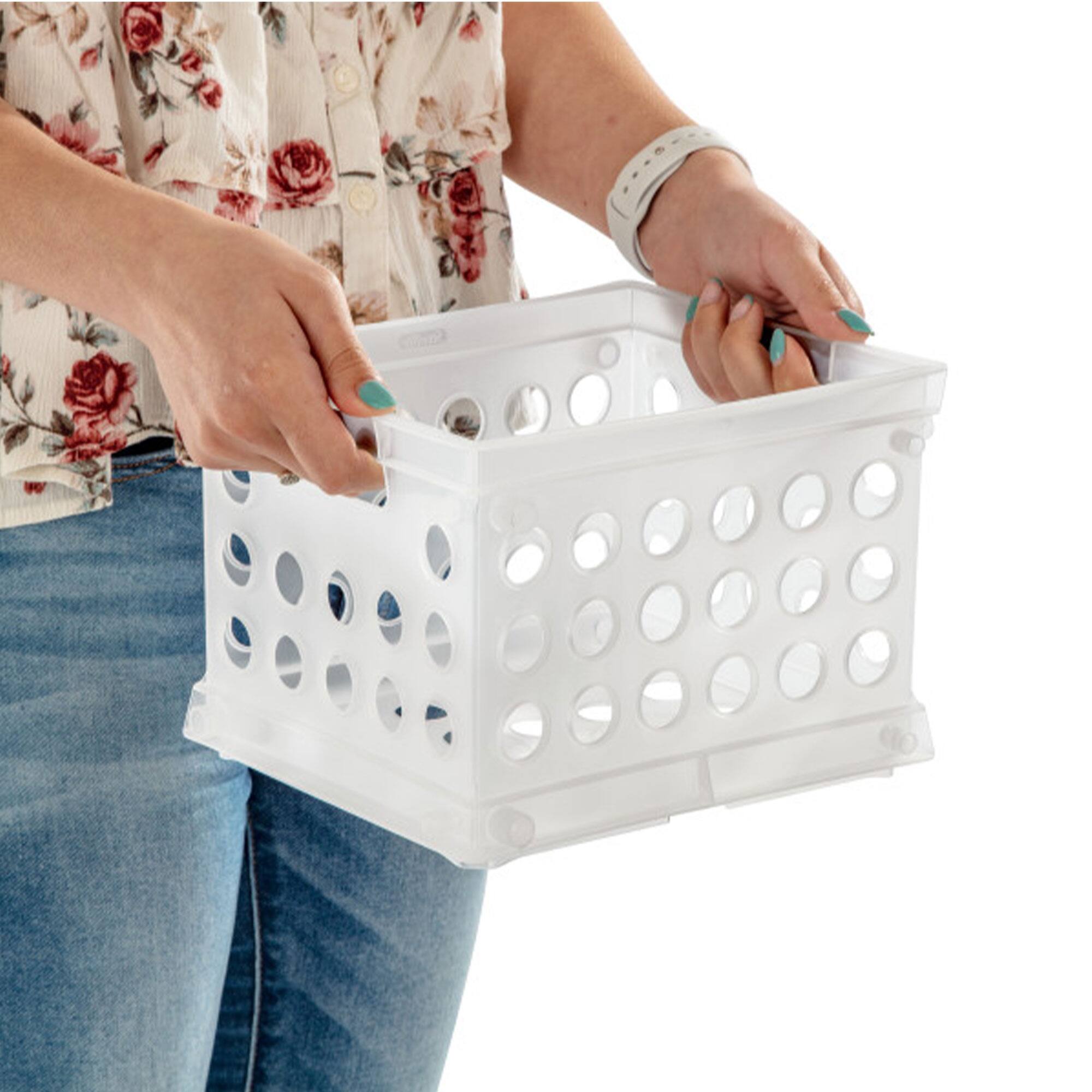 Alt View 2. Sterilite - Sterilite Convenient Mini Square Small Storage Organizing Crate, Clear (36 Pack) - Clear.