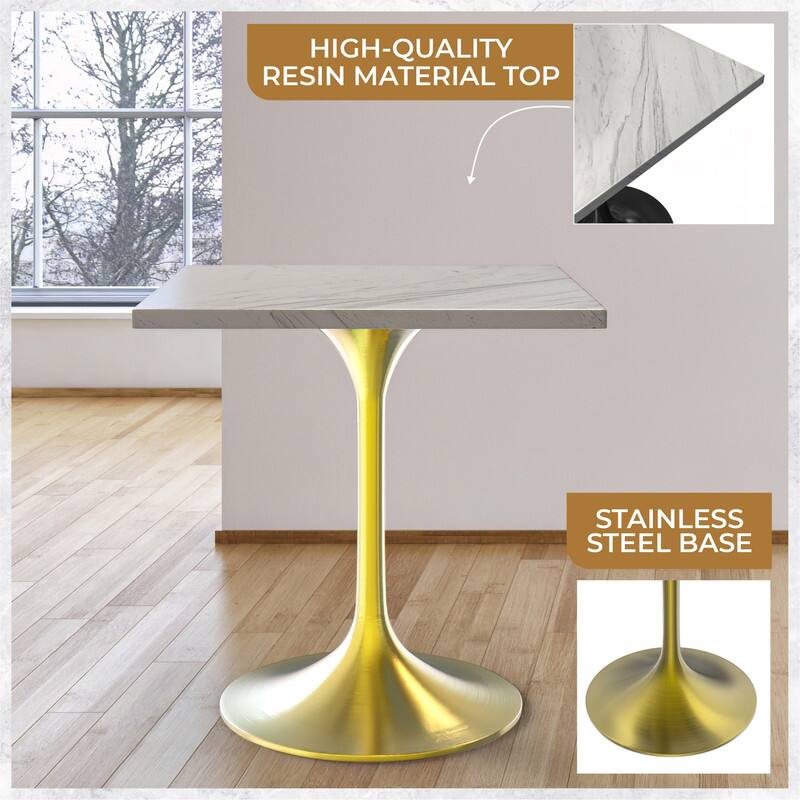 HIGH-QUALITY RESIN MATERIAL TOP  
STAINLESS STEEL BASE