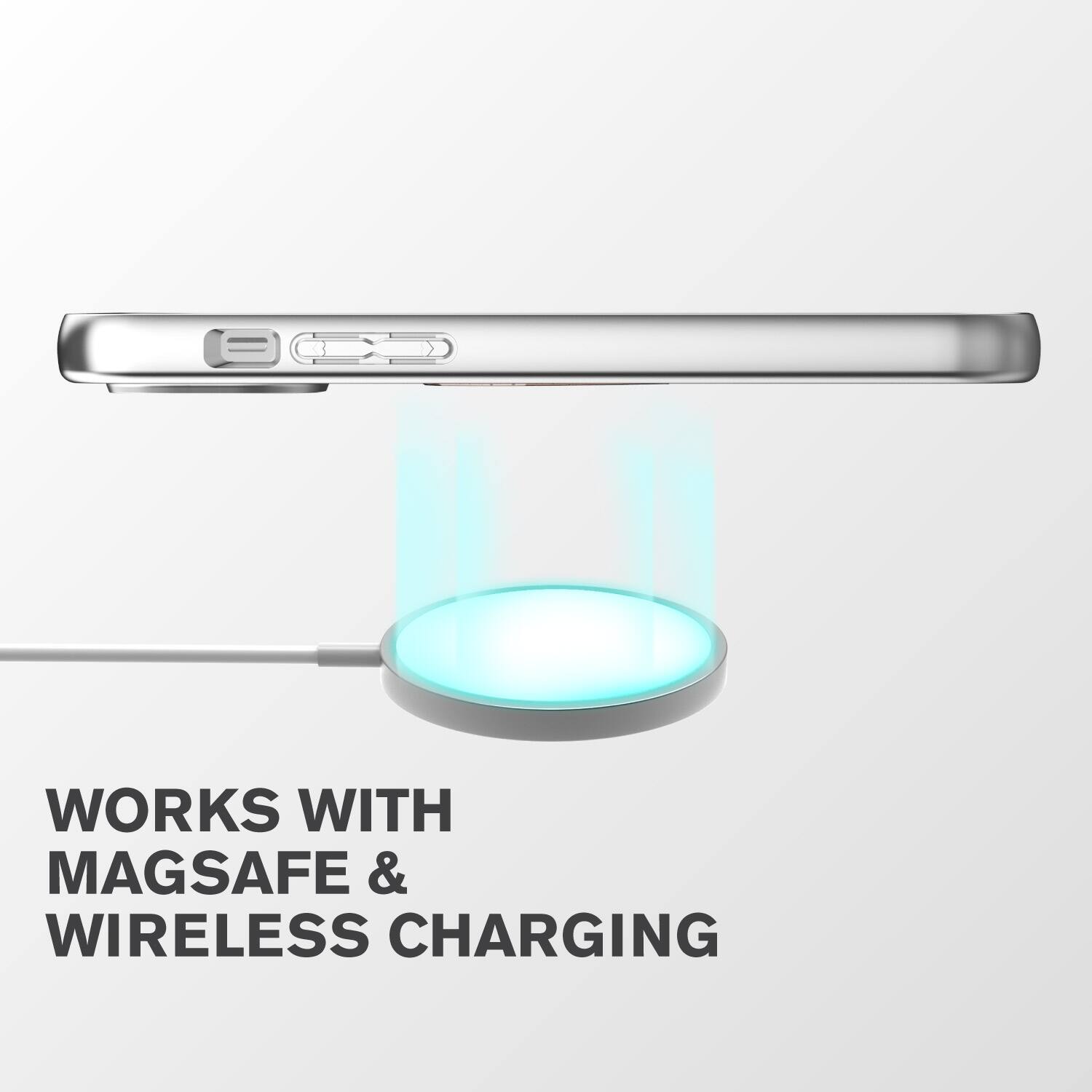 WORKS WITH MAGSAFE & WIRELESS CHARGING