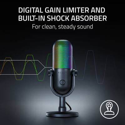 Razer Seiren V3 Chroma Condenser USB Microphone Black RZ19 Razer Seiren V3 Chroma Condenser USB Microphone Black RZ19