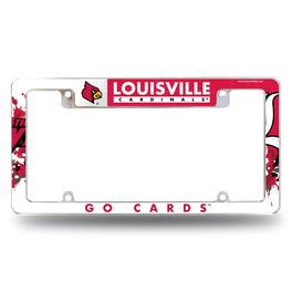 Rico Industries - University of Louisville Cardinals Chrome Metal License Plate Frame with Bold Full Frame Design - Multi