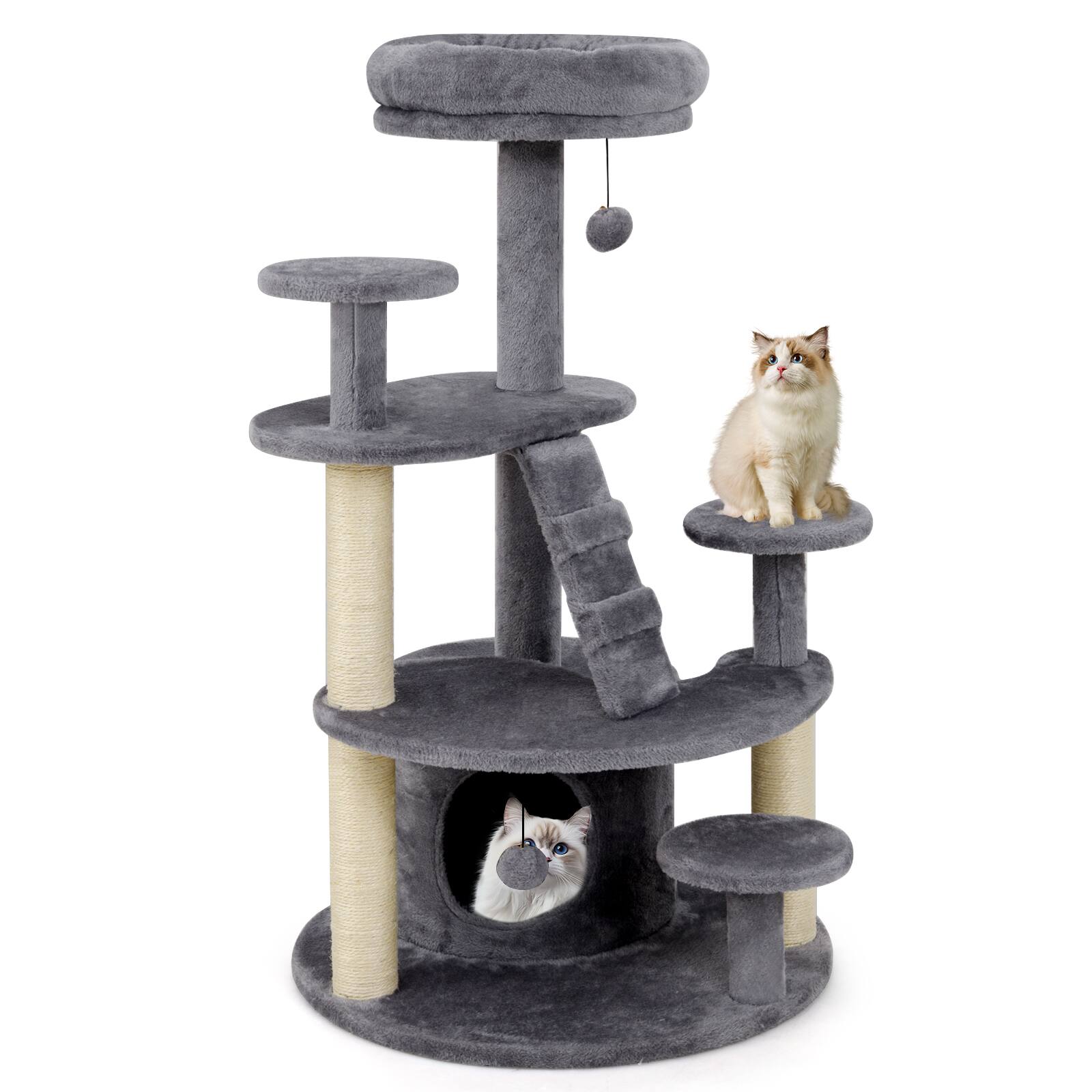 Alt View 9. Gymax - Gymax Cat Tree for Adult Cats Multi-level Kitty Tower w/ Condo Padded Perch.