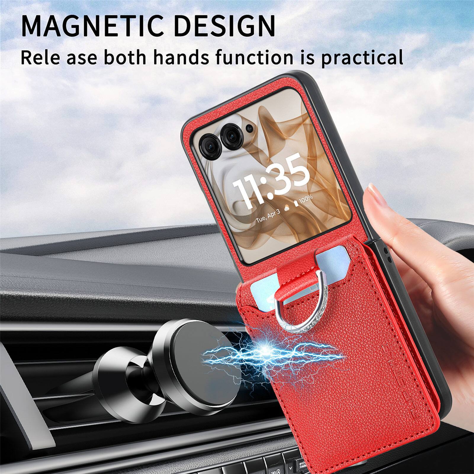 MAGNETIC DESIGN  
Release both hands function is practical  

11:35  
Tue, Apr 3  
100%