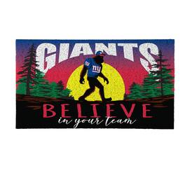 Evergreen Enterprises - New York Giants 28" x 16" Bigfoot Believe in Your Team Turf Door Mat - Multicolor