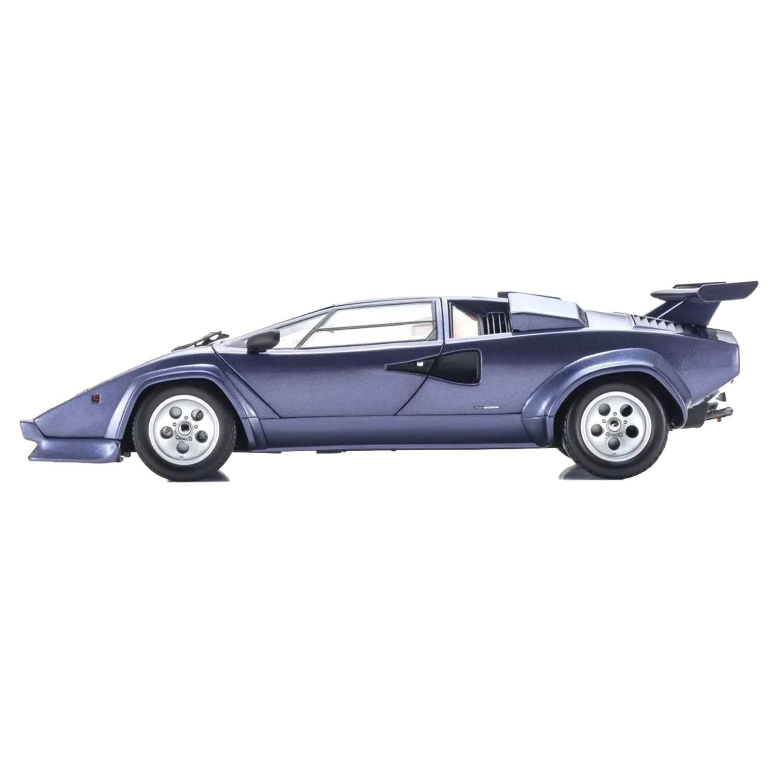 Alt View 3. Kyosho - Lamborghini Countach LP 5000 Quattrovalvole Dark Blue Metallic 1/18 Diecast Model Car by Kyosho.