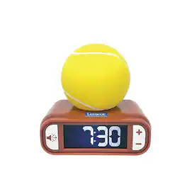 Lexibook - Tennis Night Light Alarm Clock with Sounds - Yellow