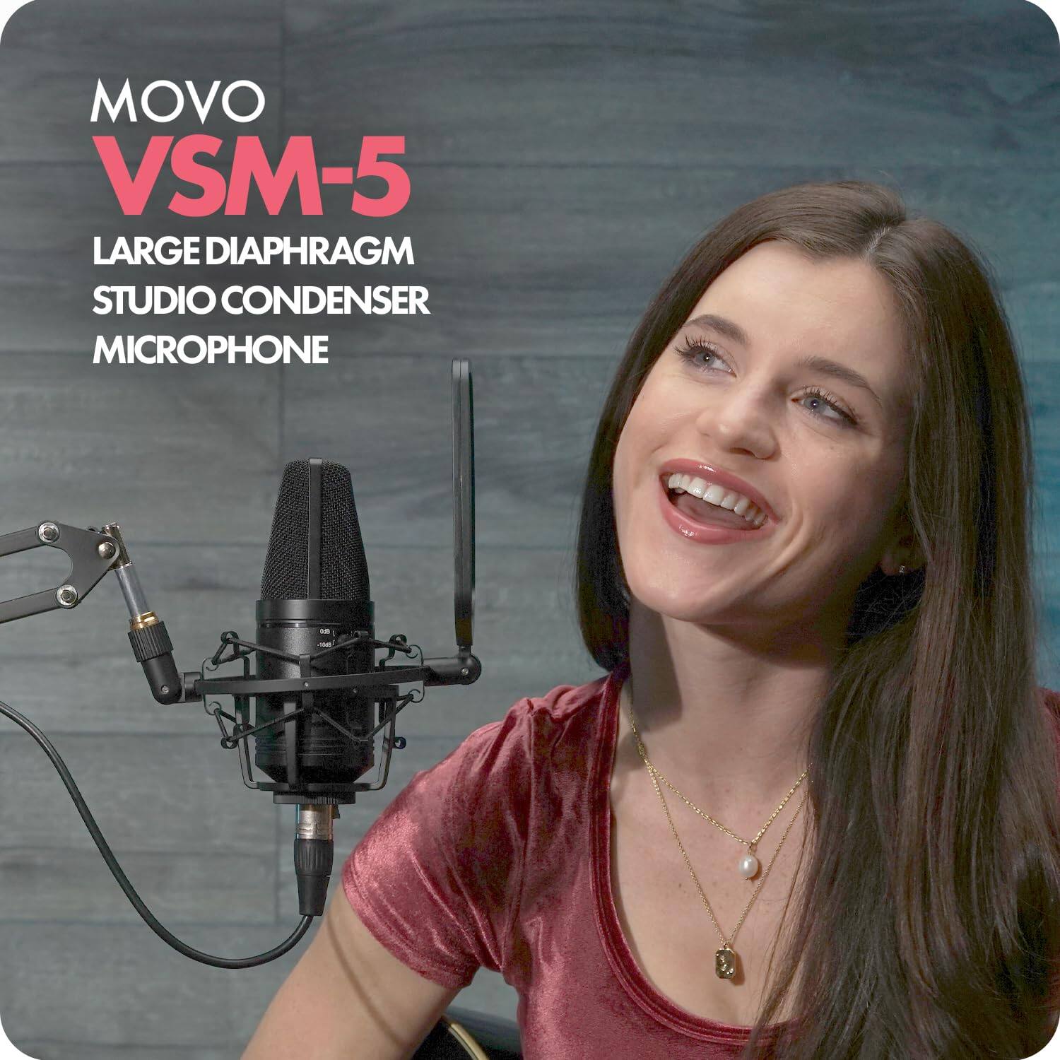 MOVO VSM-5  
LARGE DIAPHRAGM  
STUDIO CONDENSER MICROPHONE
