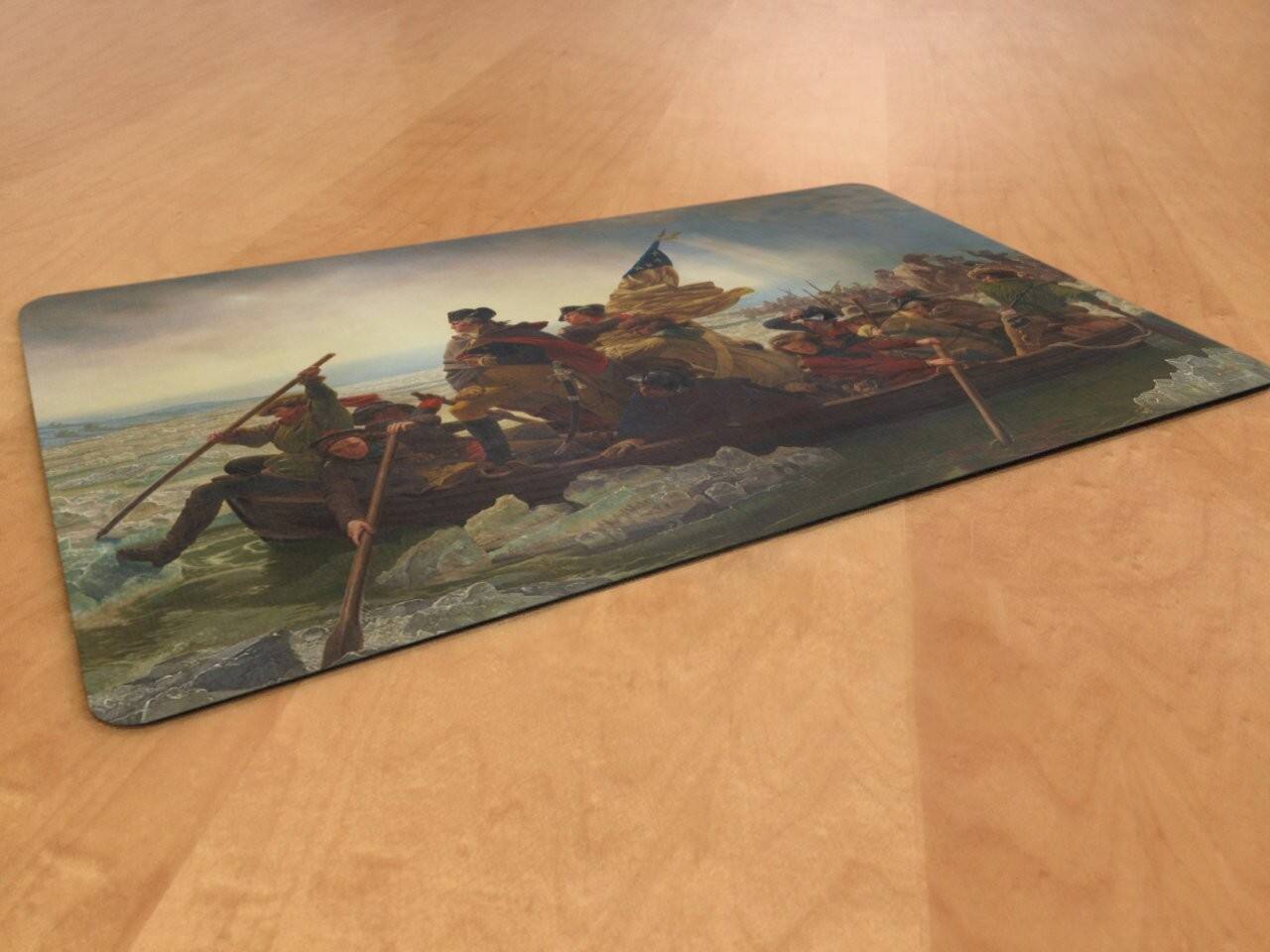 Angle. Trend Setters - Trend Setters Original (Washington Crossing the Delaware) 18” x 12” Desk Mat PLM1610062 - Multicolor.