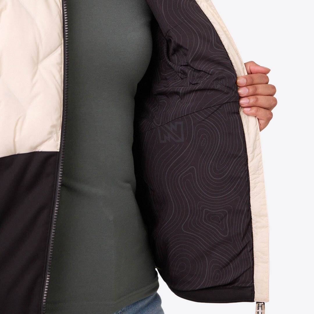 Alt View 8. Mobile Warming - Women's Aria Hybrid Heated Vest - Cream/Black.