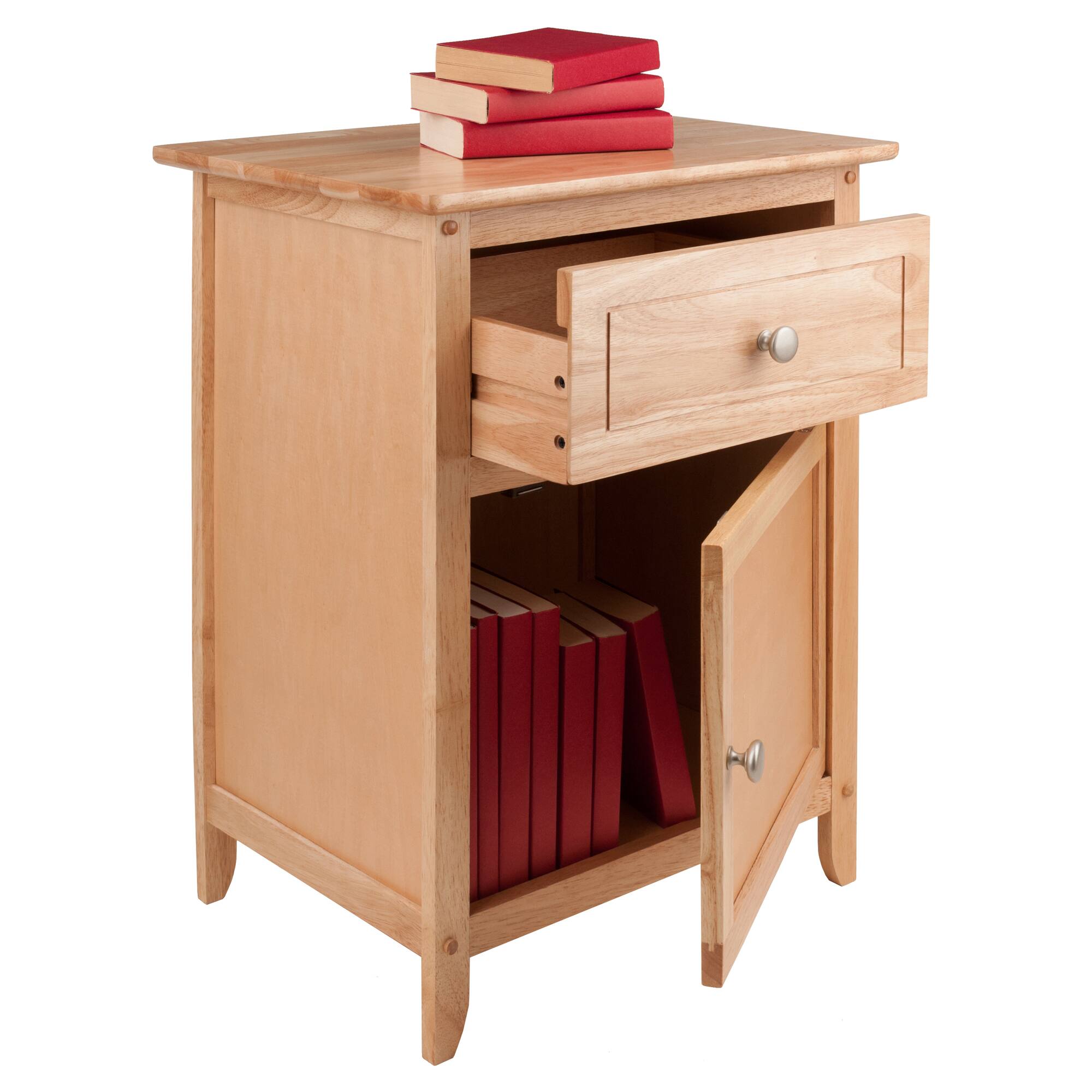 Angle. Winsome Wood - Eugene Accent Table, Nightstand - Natural.