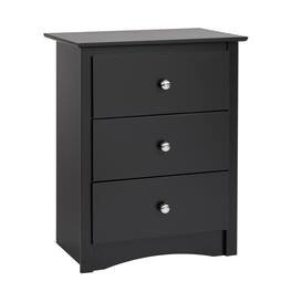 Prepac - Sonoma 3-drawer Tall Nightstand - Black